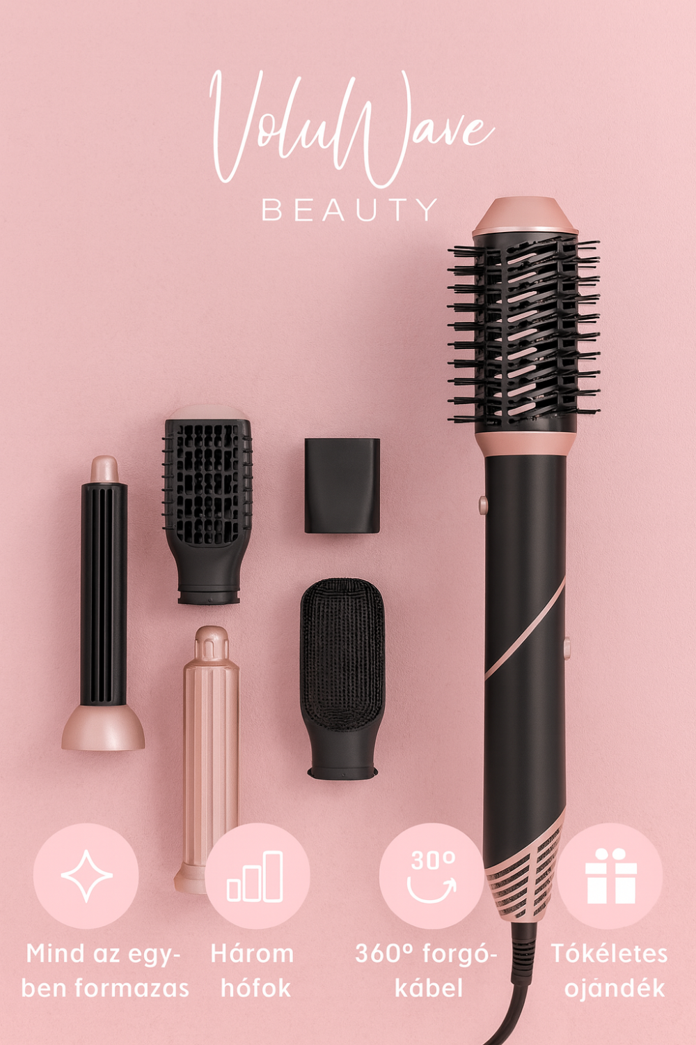 VoluWave™ 5 az 1-ben Hajformázó & Volumen Készítő Szett